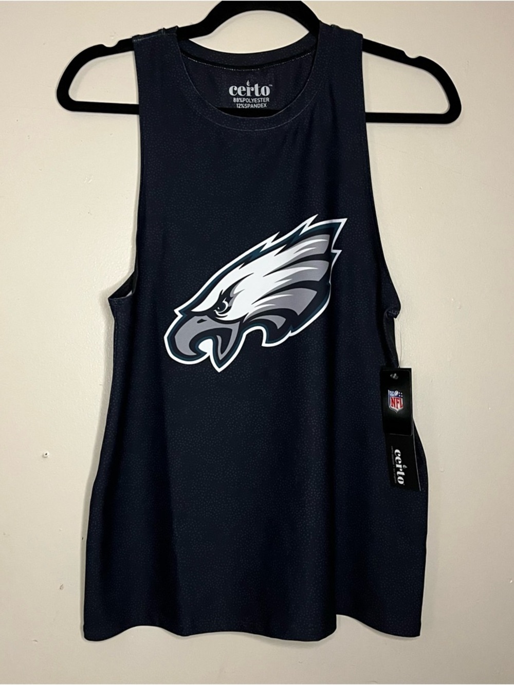 Women's NFL Tank Top - Black with Eagles Logo